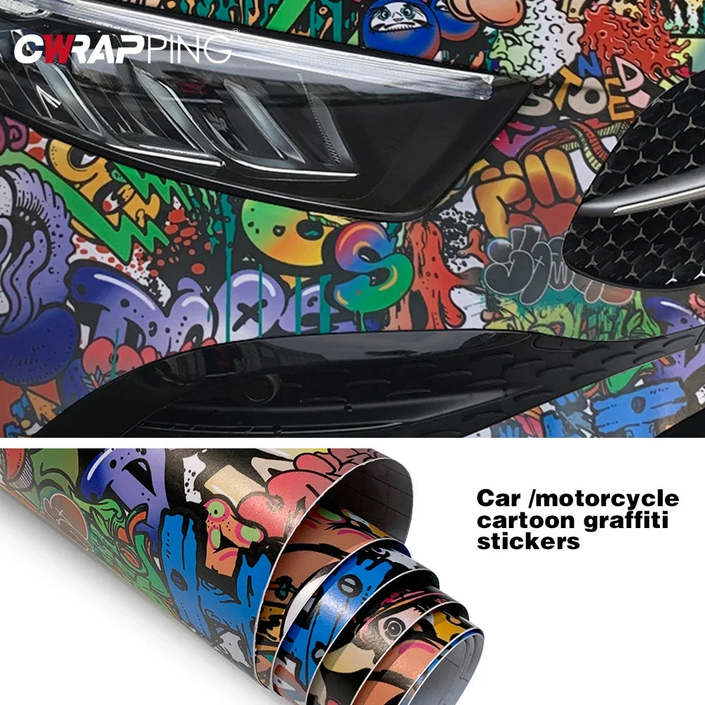 Stickers Graffiti Painting Film Cover Adhesive Vinyl Tuning Wrap