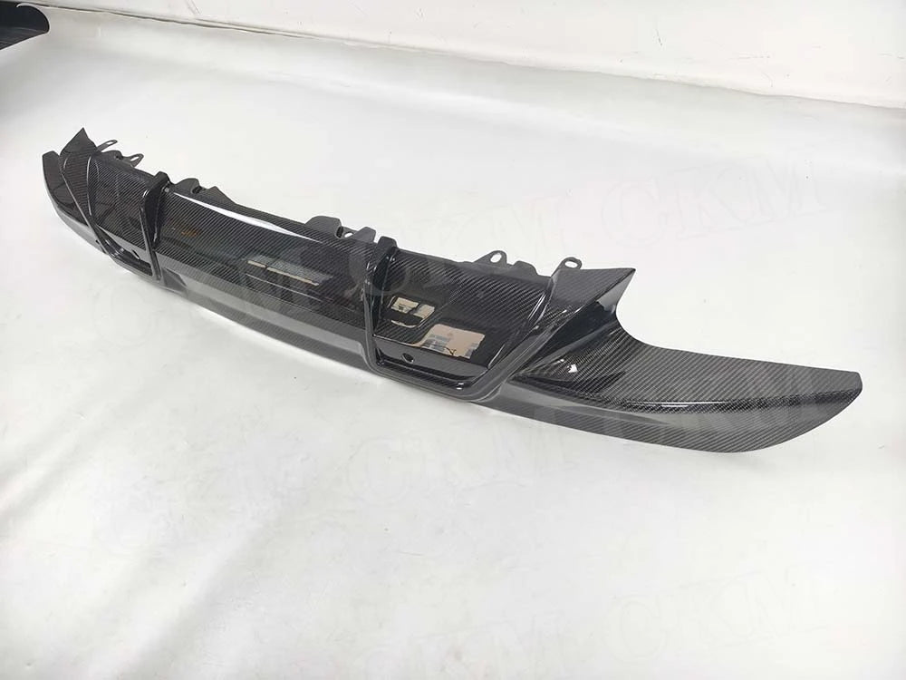 For BMW F95 X5M F96 X6M Real Dry Carbon Fiber Rear Bumper Lip