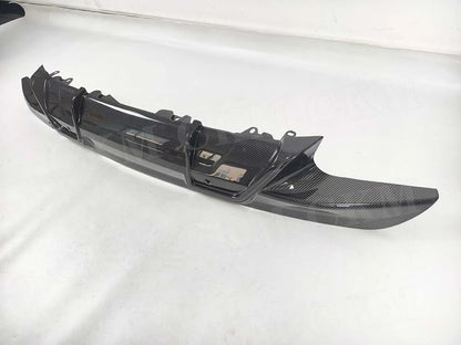 For BMW F95 X5M F96 X6M Real Dry Carbon Fiber Rear Bumper Lip