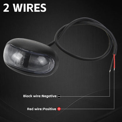 10PCS Side Marker Red Yellow Waterproof Rear Indicator Warning