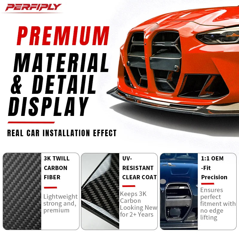 For BMW M3 G80 G81 M4 3K Twill Real Dry Carbon Fiber Front