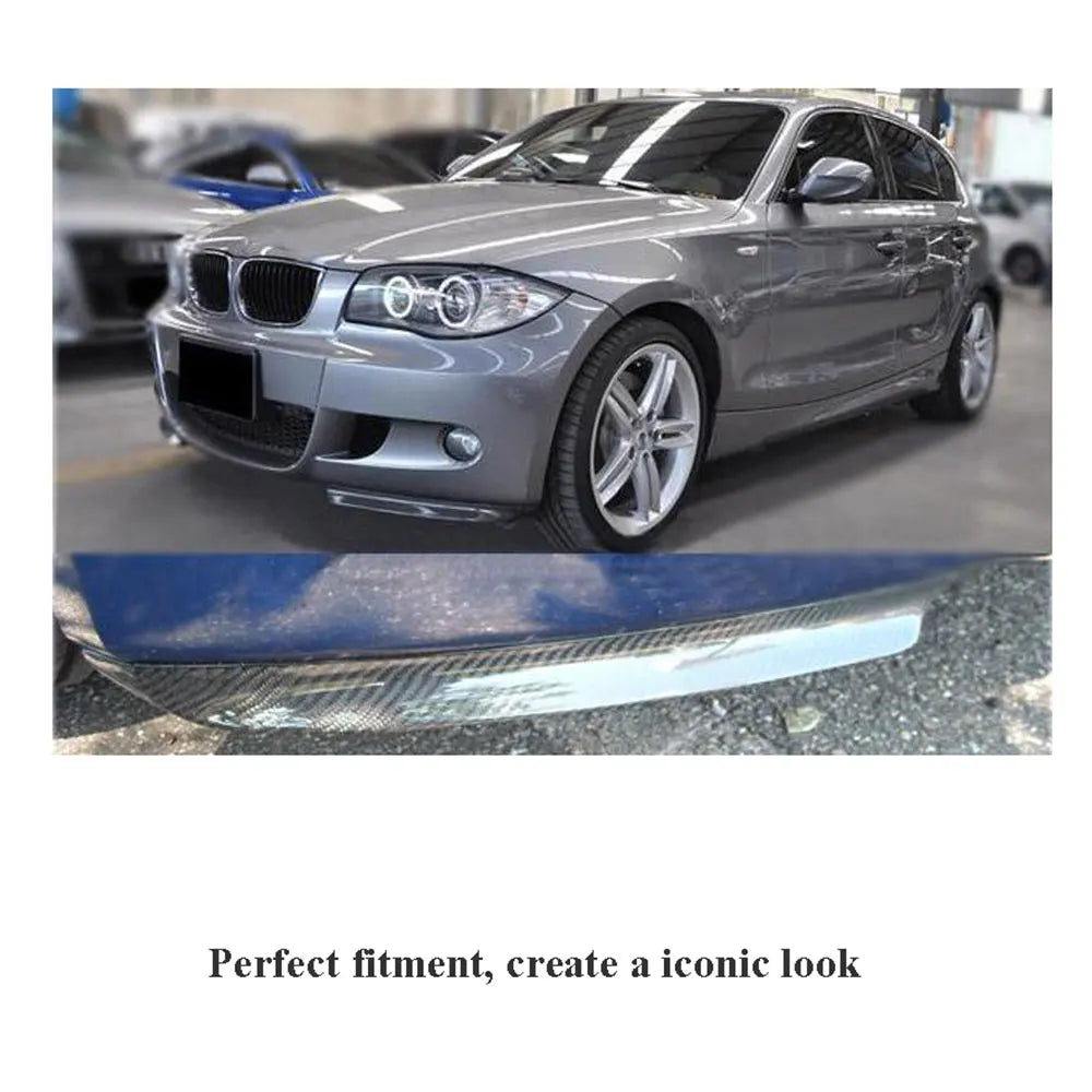 For BMW 1 Series E87 M Carbon Fiber Front Bumper Lip Splitters