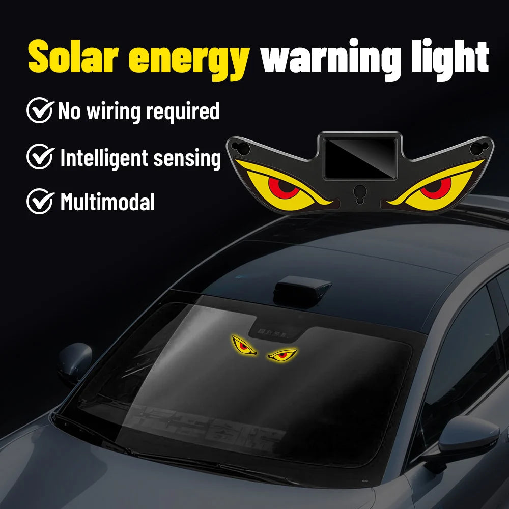 1PCS Warning Dynamic Devil S Eye Window type-c Solar