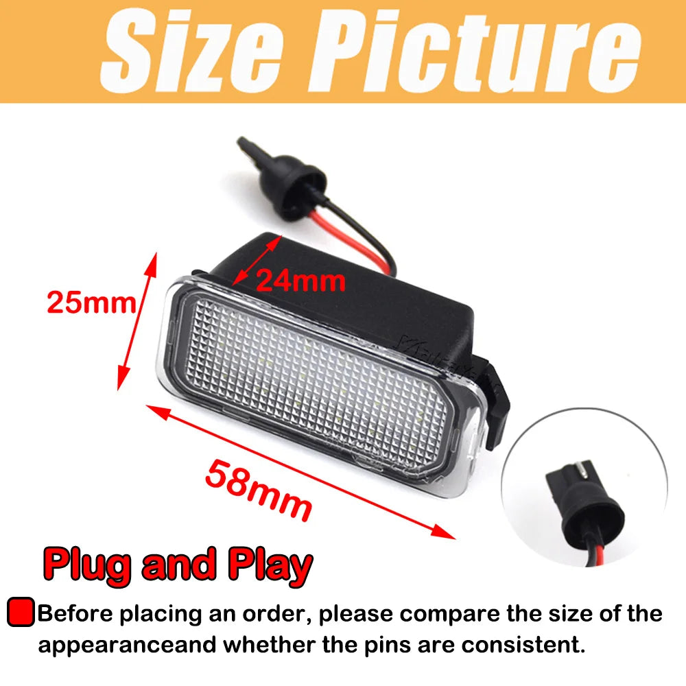 For Ford Kuga S Max Mondeo 2PCS License Plate MK4 MK5 MK2 Fiesta