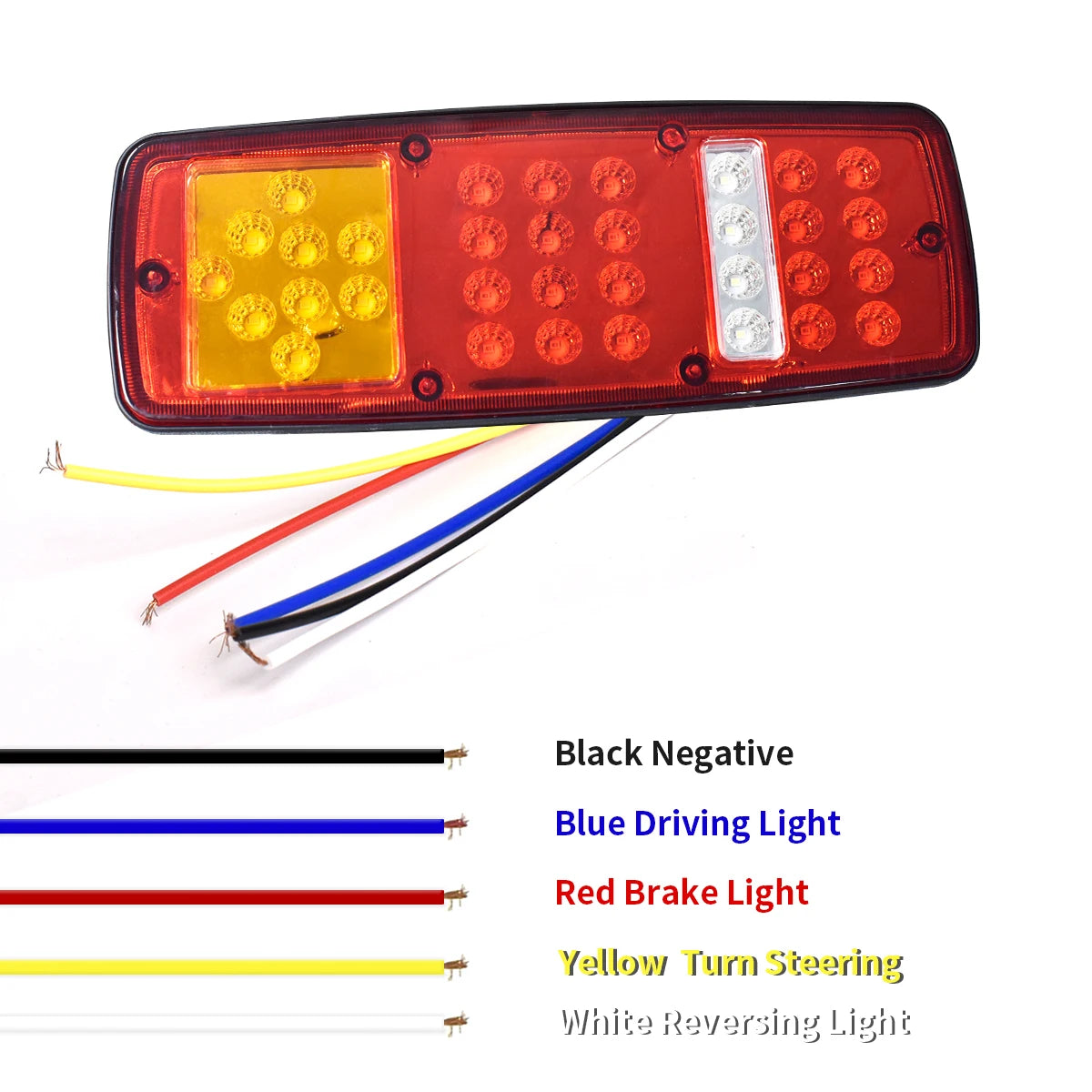 For Lorries Trailers Rvs 2PCS Bright Truck Tail Brake Turn