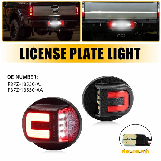 For Ford F-150 F-250 Super Duty License Plate Rear Bumper Tag