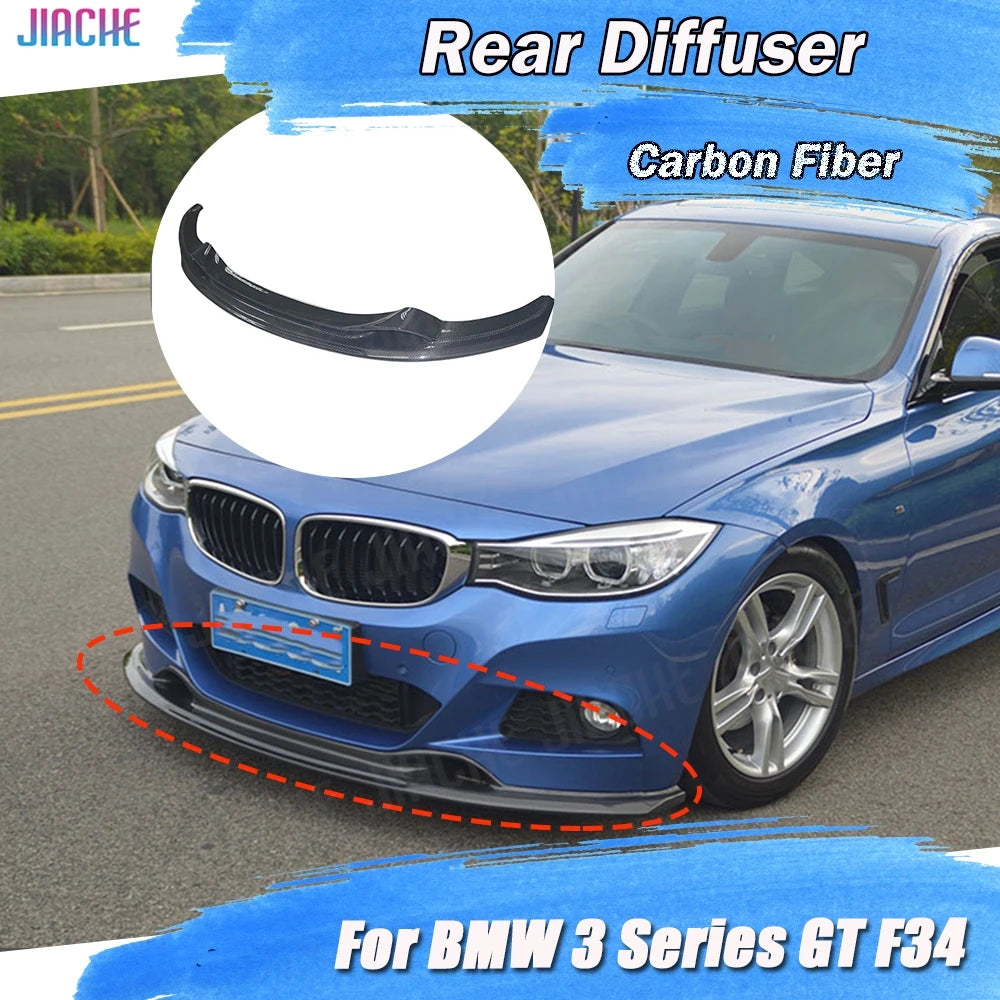 For BMW 3 Series Gt F34 Carbon Fiber Front Bumper Lip Spoiler