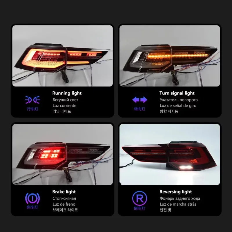 Parts Brake Taillights Assembly Red Lens Rear Lamps