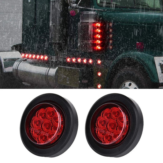For 12V Trailer Rv Pick Up 2PCS Round Trailer Side Marker Truck