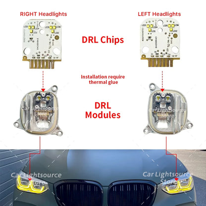 For BMW X3 X3M F97 G01 Lemon Yellow Drl Module Angel Eyes X4 X4M
