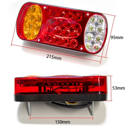 2PCS 12V 24V Truck Tail Taillight Rear Stop Brake