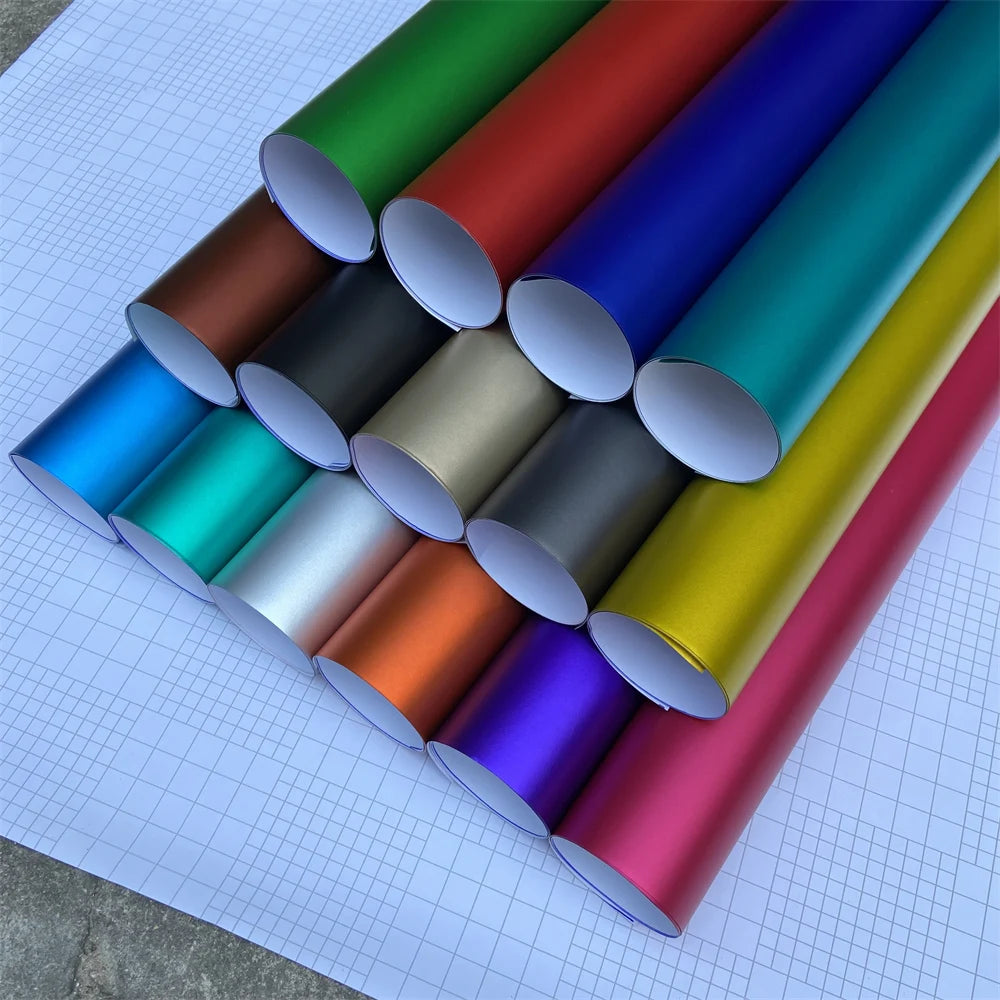 Multiple Colors Red Blue Green Metallic Matte Satin Chrome