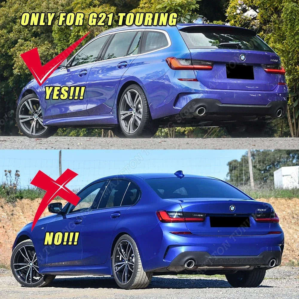 For BMW 3 Series G21 Rear Bumper Side Canards Splitter Air Vent