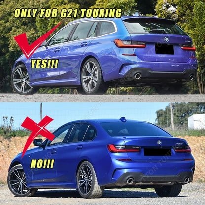 For BMW 3 Series G21 Rear Bumper Side Canards Splitter Air Vent