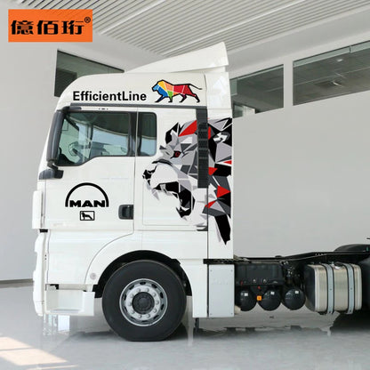 For Man Big Truck Heavy Sticker Head Decal Lion Film