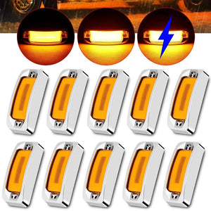 For Trailer 10PCS Low Flash Side Marker Square Halo Turn Signal