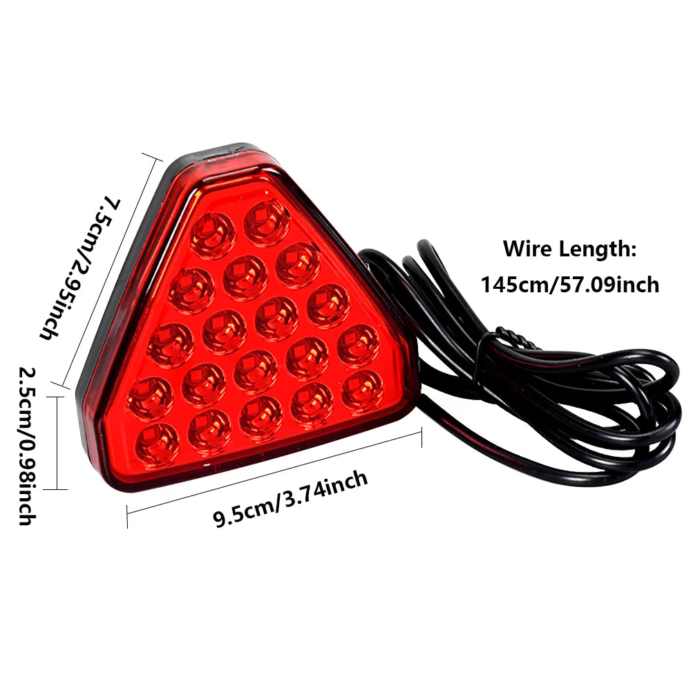 F1 Strobe Rear Stop Tail Triangle Brake Red