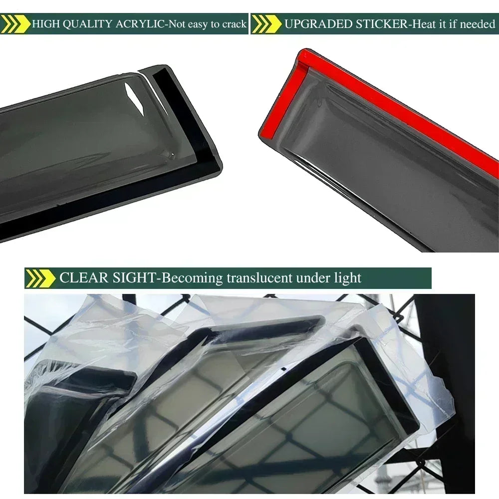 For BMW 5 Series E39 Sedan Window Visor 1997 1998 1999 2000 2001