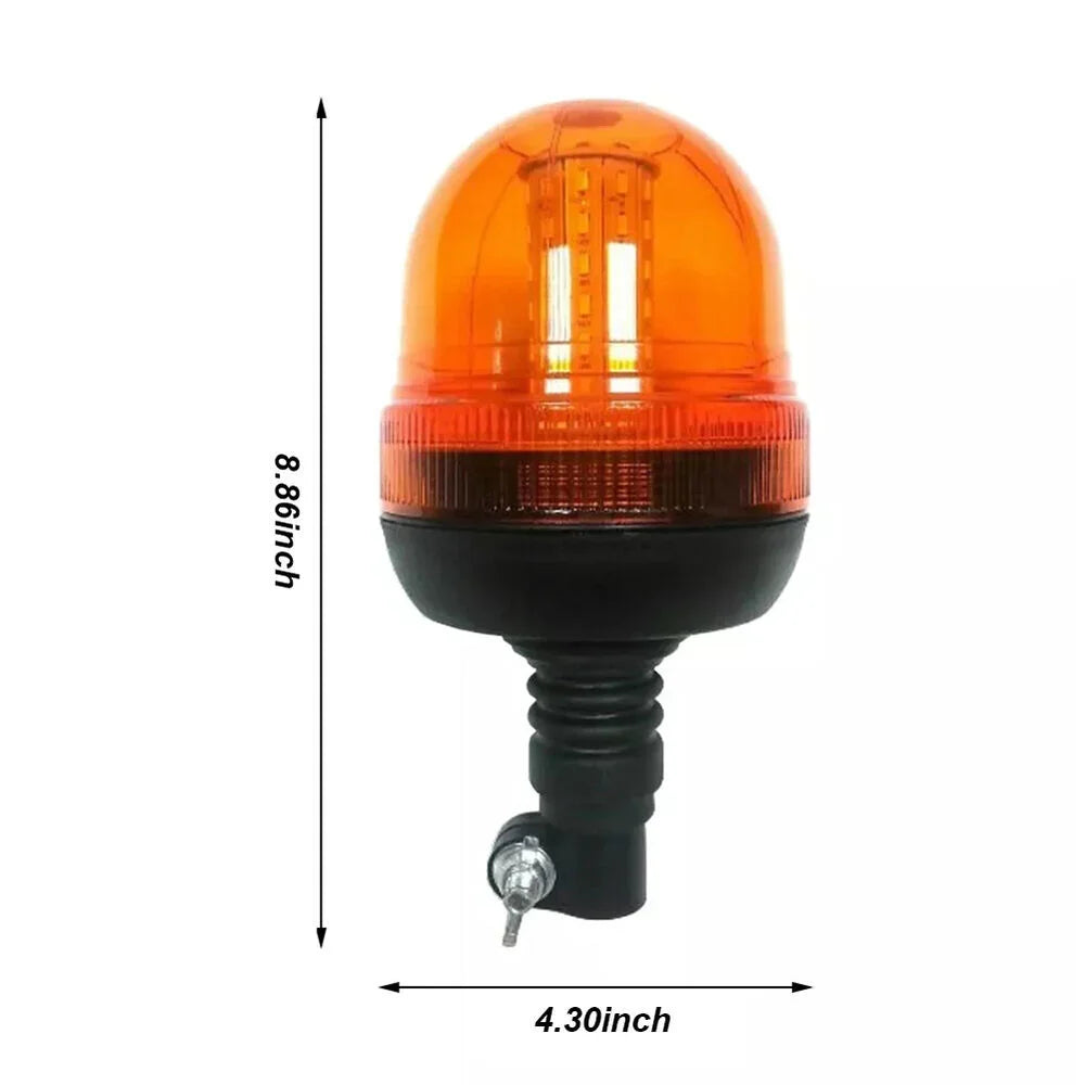 2PCS 12V 24V Amber Truck Tractor Flexible Warning Emergency