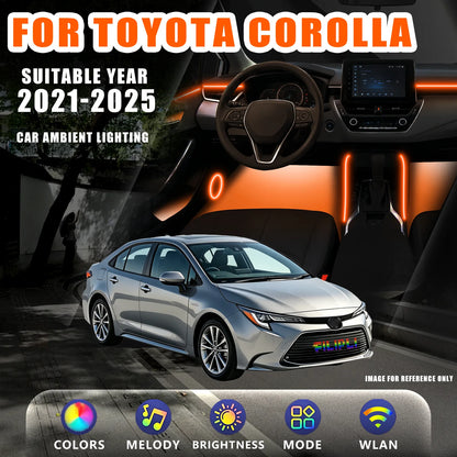 For Toyota Corolla 2021-2025 RGB 6 Ambient Lighting Kit Wifi
