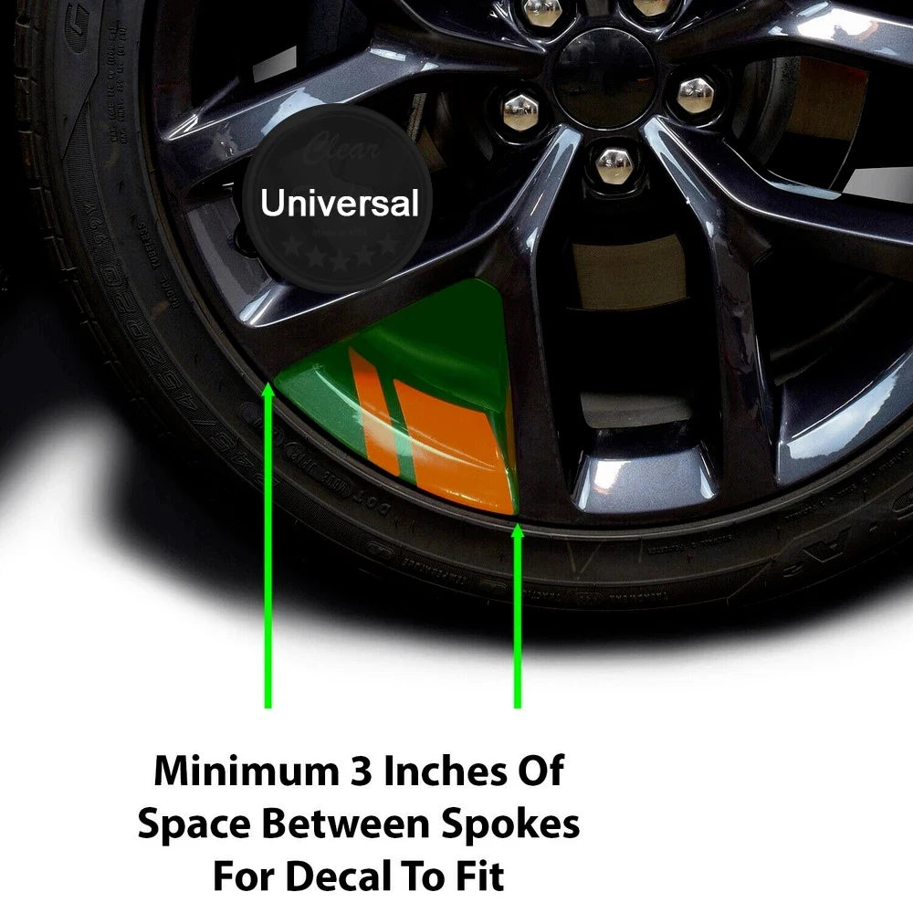6PCS Sticker Reflective Wheel Rim Vinyl Warning Stickers Hash