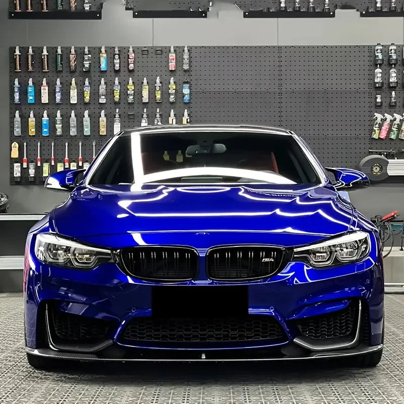 Premium Candy Gloss Metal Dark Blue Vinyl Wrap Adhesive