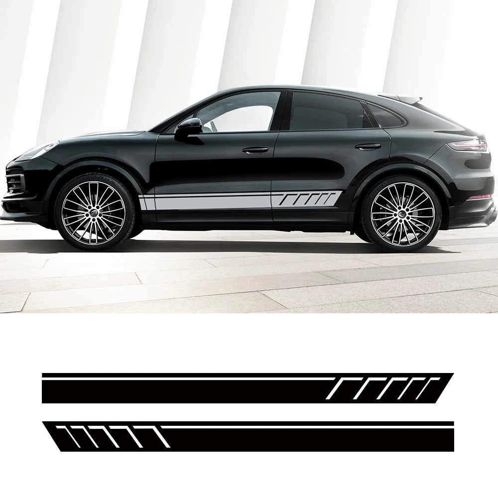 For Porsche Cayenne Side Skirt Body Under Strips Decal Stickers
