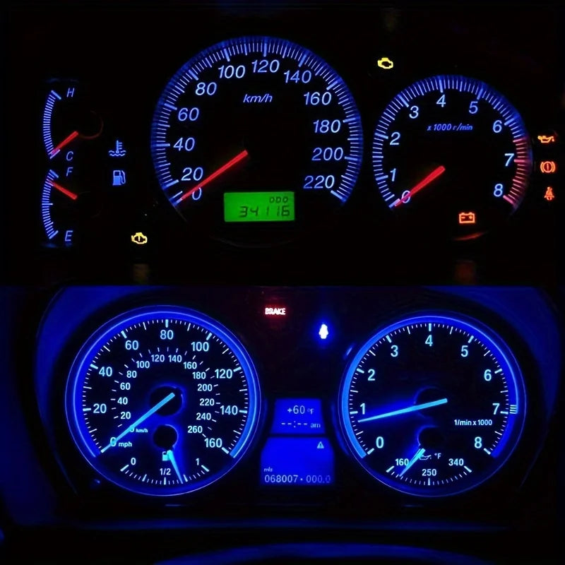 10PCS Set T10 4SMD 1210 Wedge Dashboard Gauge Cluster