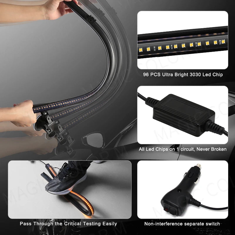 Front Windshield Warning 3030 Beads Strobe Bar Traffic Signal