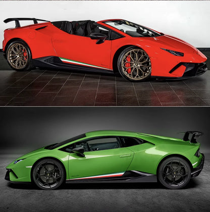 For Lamborghini Huracan Pair Lower Skirt Sticker Racing Side