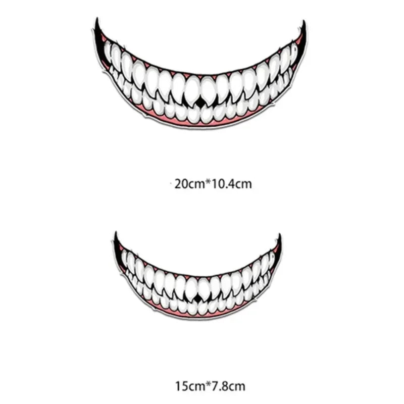 For Classic Hero Venom Teeth Mouth Sticker Modified Wheel Tail