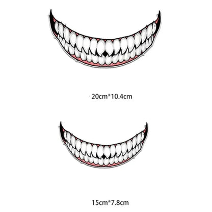 For Classic Hero Venom Teeth Mouth Sticker Modified Wheel Tail