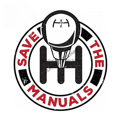 Save Manual Logo Vinyl Stickers Decals Trunk Body Window