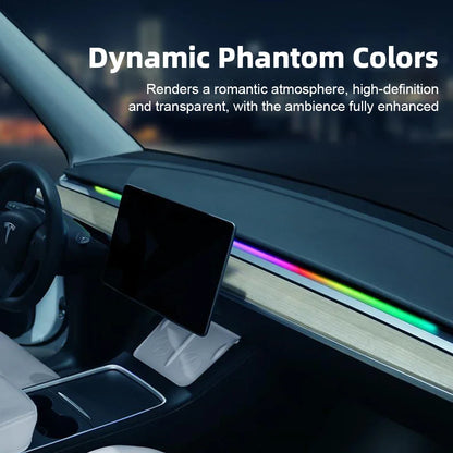 For Tesla Air Vent Ambient Sensor Switch USB Hub RGB Flow