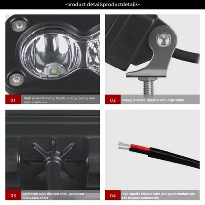 For Pickup Motorcycle Spotlight Inch White Yellow Pod Driving