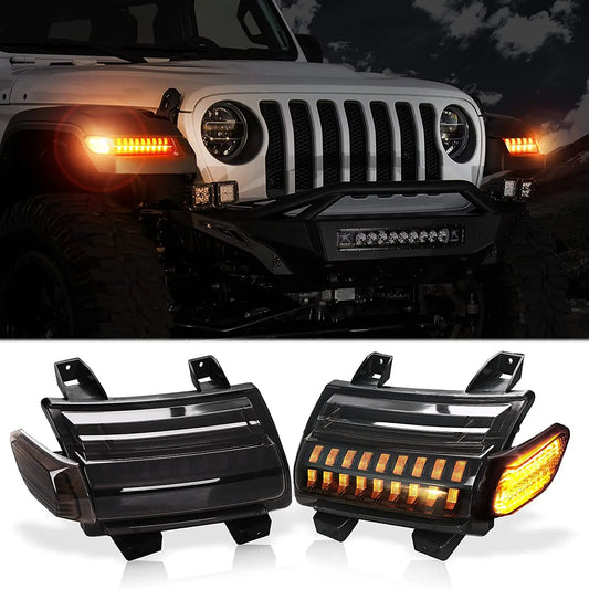 For Jeep Wrangler Jlu Rubicon Sahara Set Fender Side Marker Turn
