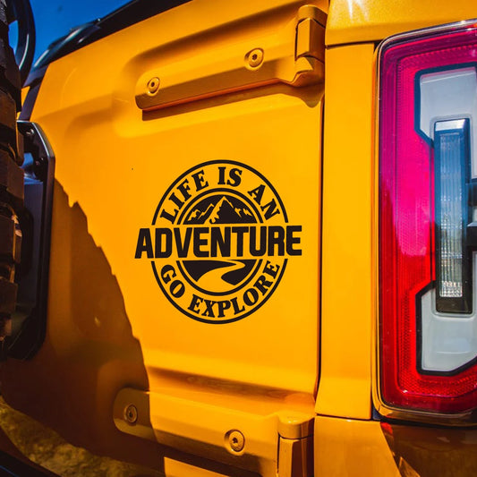 Life Is An Adventure Window Glass Sticker Camping Rv