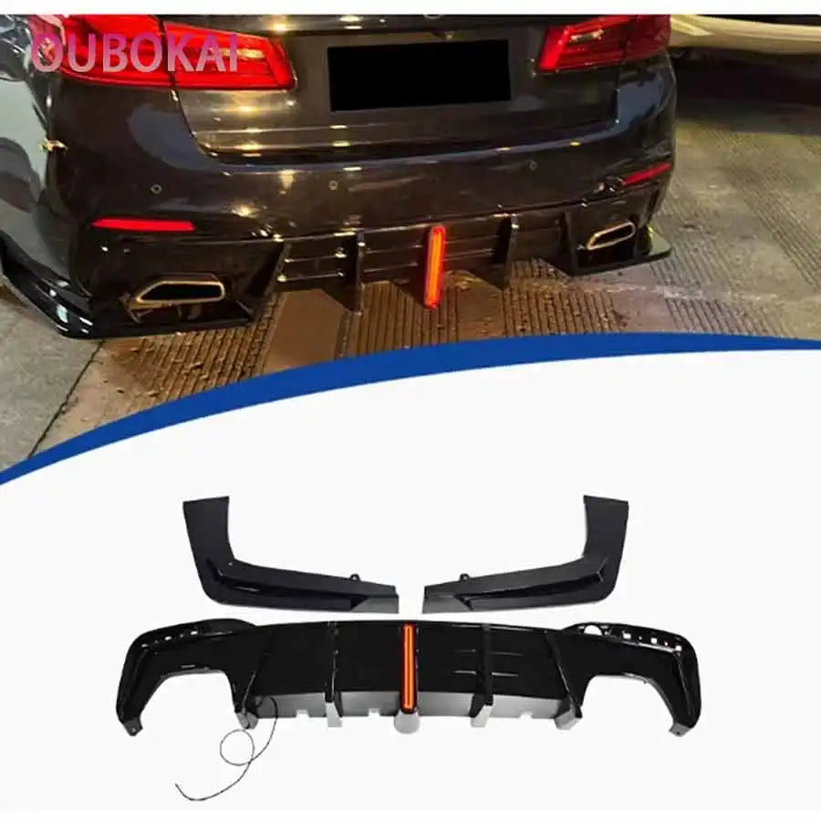 For BMW 5 Series M5 F90 G30 G38 540 Bright Black Rear Bumper