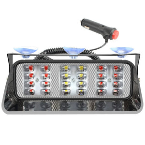 24 12V Strobe Signal Emergency Windshield Warning Beacon Red