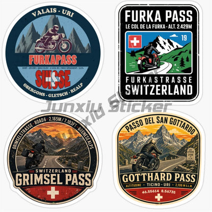 Furka Pass Switzerland Motorcycle Trunk Helmet Luggage