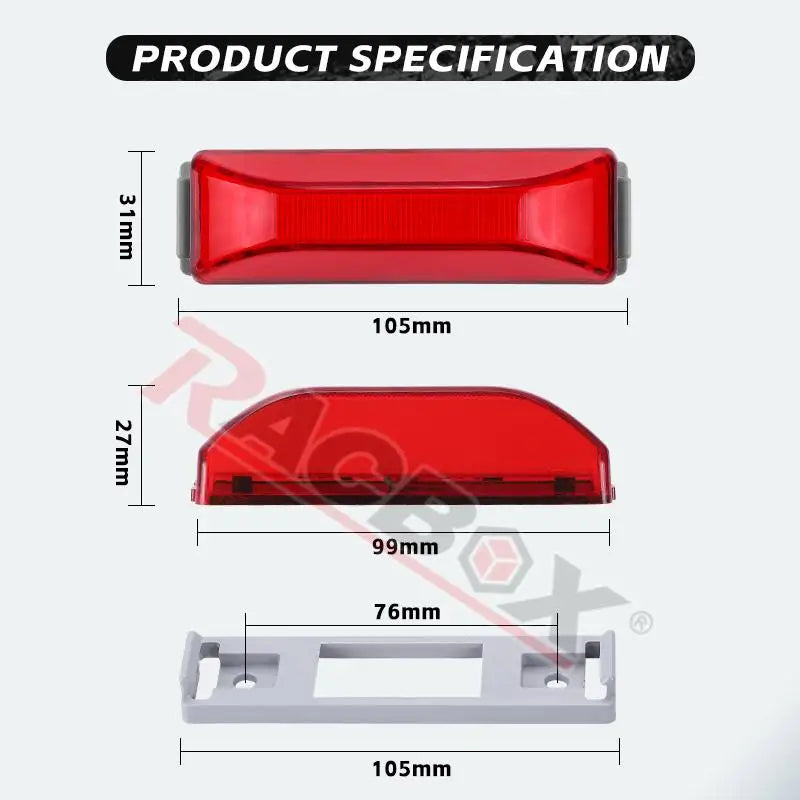 For Man Scania Volvo Renault Daf External Warning Strobe 12V 24V
