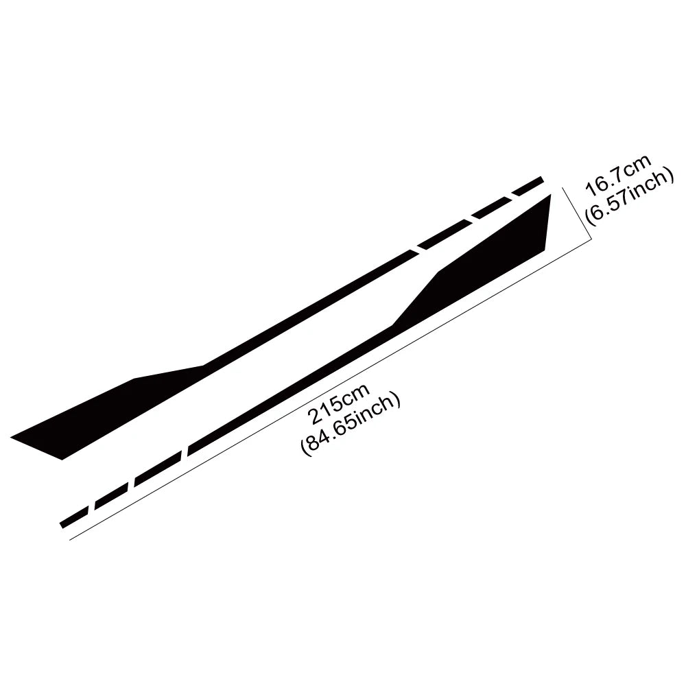 For BMW M5 G90 G99 Auto 2PCS Side Door Skirt Long Stripes Waist