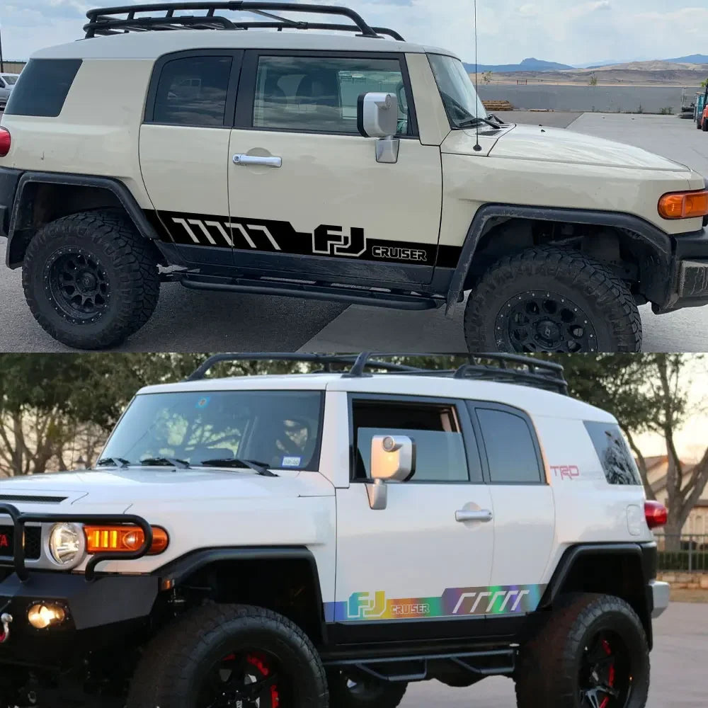 For Fj Cruiser Parts Tuning Auto 2PCS Door Stickers Side Body