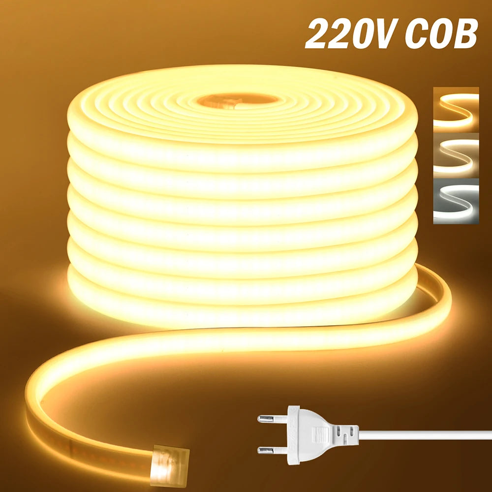 220V Dimmable Cob Neon Strip Dimmer Switch Plug Kit