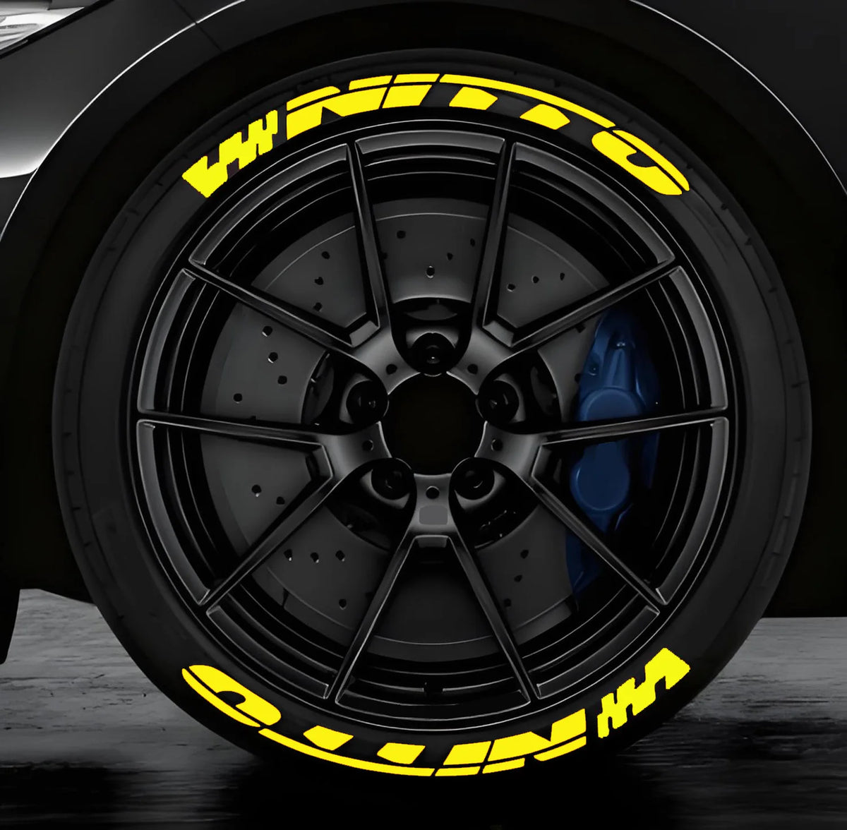 For 4 Tires 8PCS Lot Wheels Stickers Tuning 3D Permanent Pvc