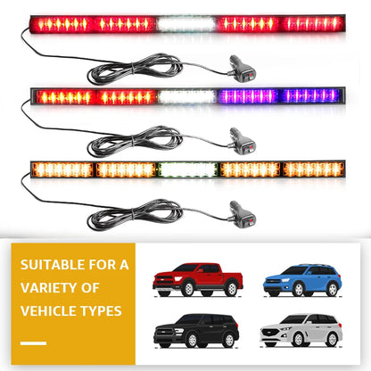 30LED Window Strobe Flashing Warning Bar Traffic Advisor Front