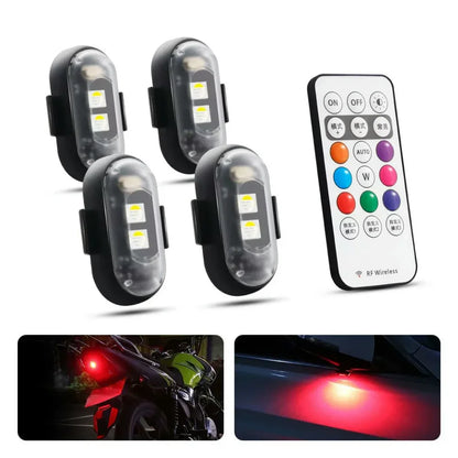 Colors RGB Strobe Motorcycle Flash Position Wireless Aircraft