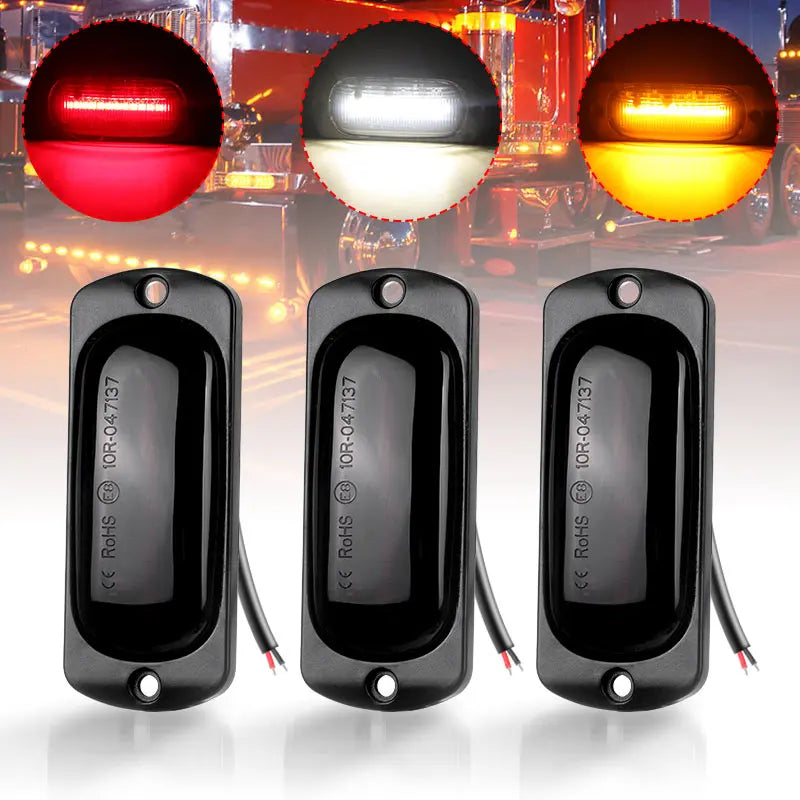 For Trailer Lorry Tractor Bus Rv Truck 12LED 15LED Side Marker