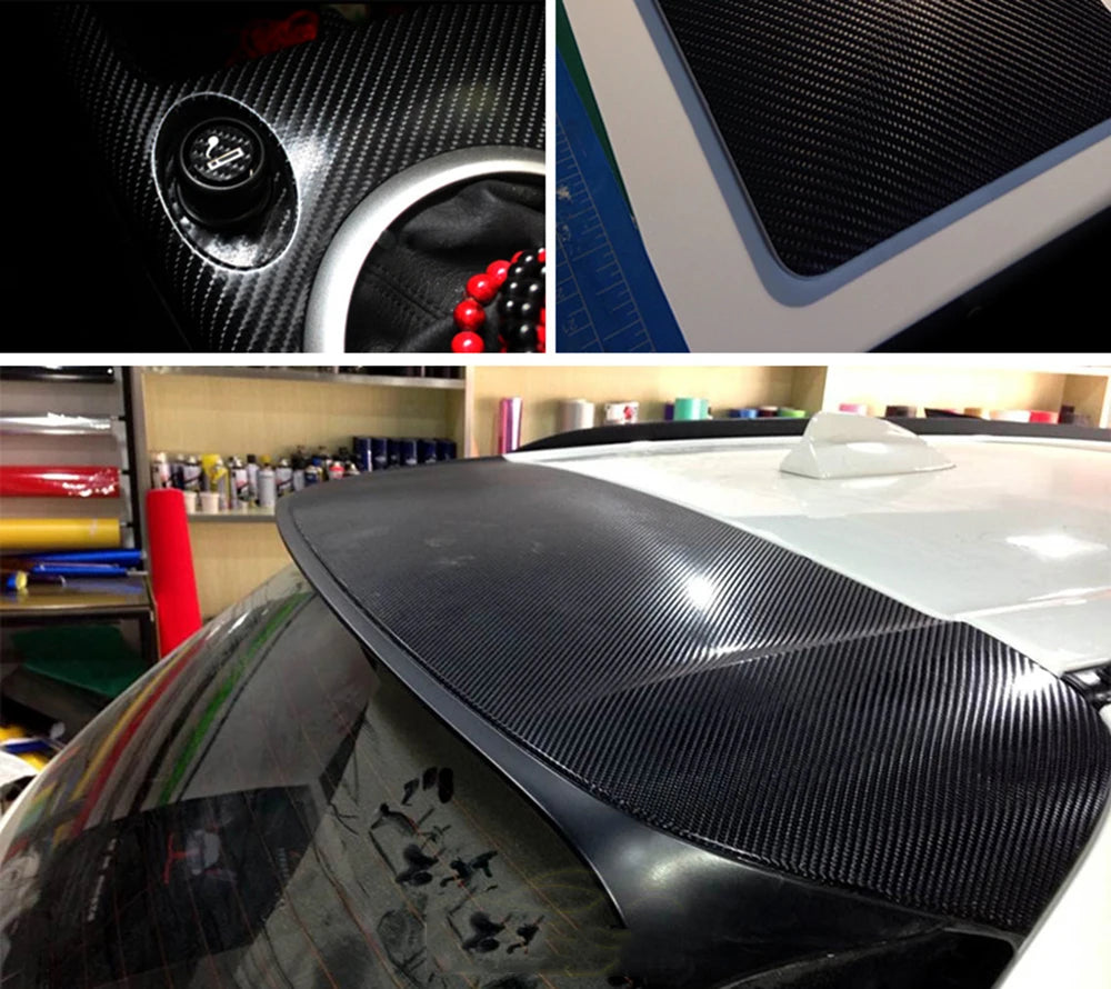 152CM 50CM 4D Carbon Fiber Vinyl Film Stickers Waterproof