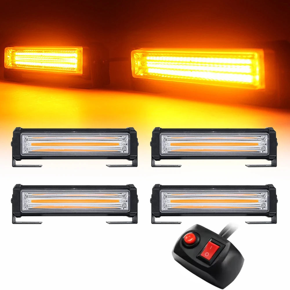 Cob Front Grille Emergency Strobe Head 80W Amber Flashing